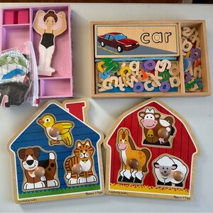 Melissa & Doug Wooden Puzzle Set
